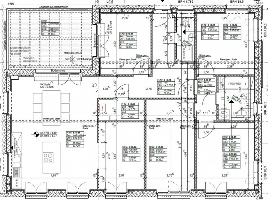 Grundriss Penthousewohnung Ahrensburg